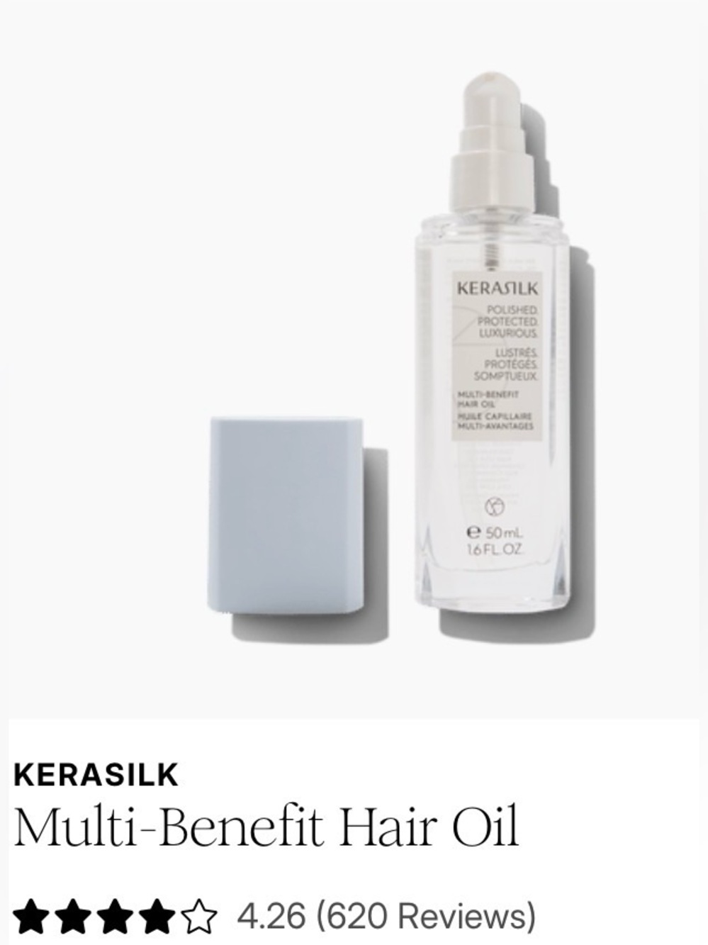 Kerasilk Multi-Benefit Hair Oil Polished Protected Luxurious NEW! FULL SIZE!